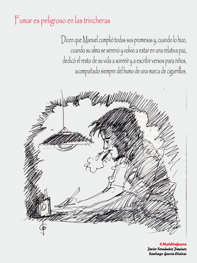 Cartel de la exposición montada junto a Santiago García-Clairac